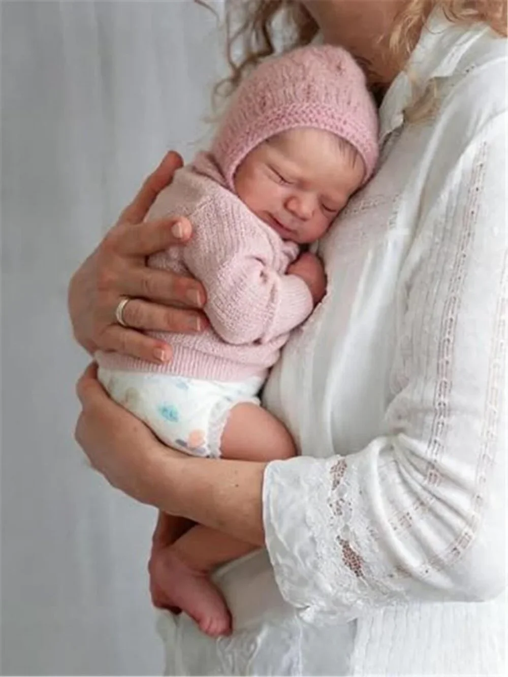18 Inch Realistic Reborn Baby Girl Doll Full Body Vinyl Bathable Hand Drawn Hair
